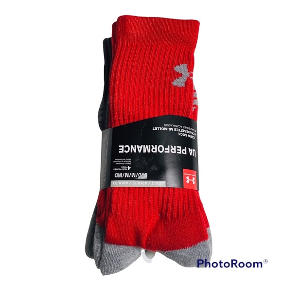 NWT Under Armour 4-Pk Athletic Crew Socks Sz M; Men's 4-8.5, Women's 7-10.5 NEW - Picture 3 of 13